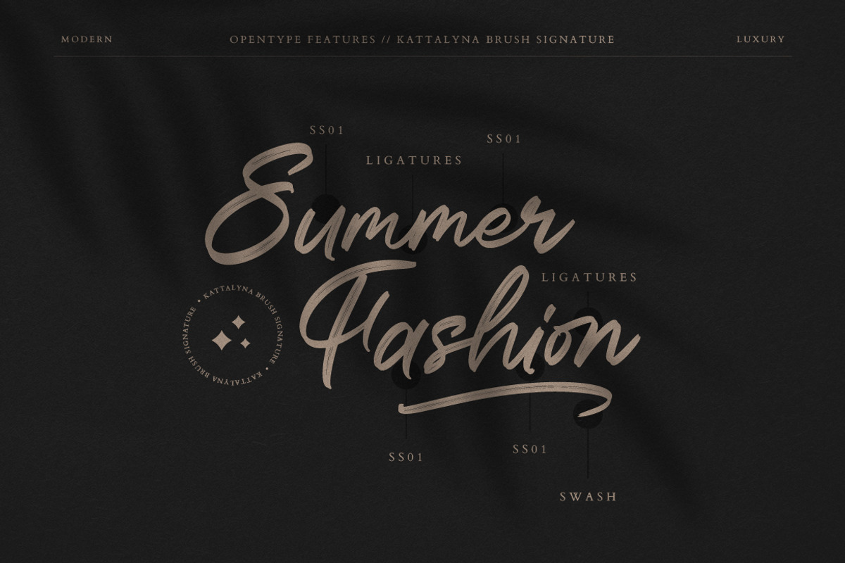 Kattalyna Brush Signature, a Script Font by Creatype Studio (Photo 2 of 9)