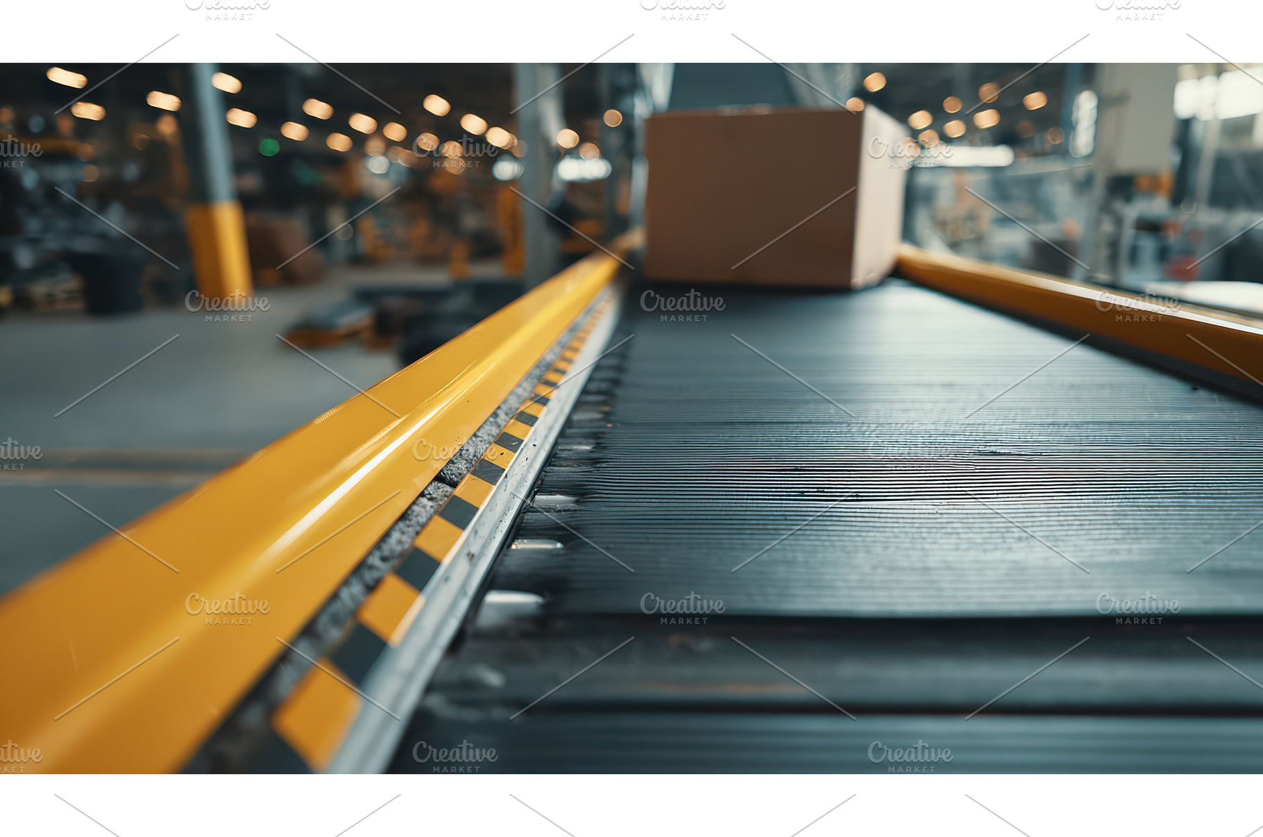 Cardboard Box on Conveyor Belt in, an Industrial Photo by Lermont51