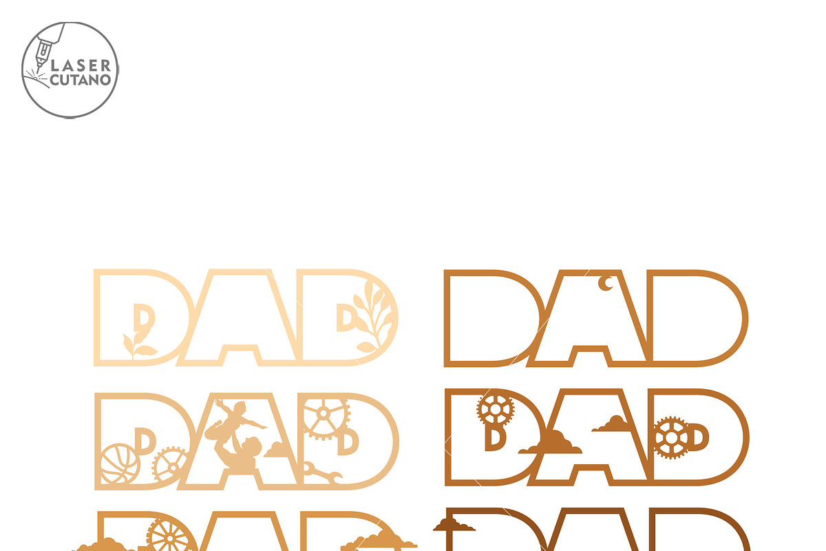 MOM and DAD SET Myltilayer Templates, a Templates & Theme by LaserCutano (Photo 4 of 7)
