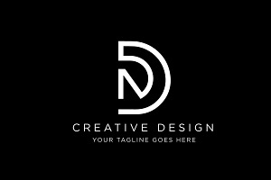 Minimal Letter ND Logo Design, a Branding & Logo Template by SaaDesigns