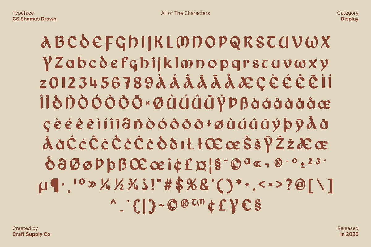 CS Shamus Drawn, a Sans Serif Font by Craft Supply Co. (Photo 8 of 8)