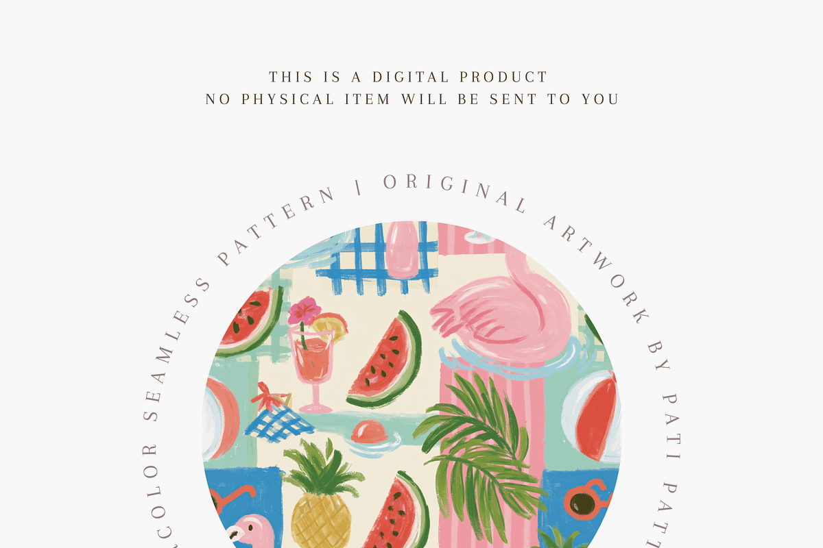 Watermelon Flamingo Seamless Pattern, a Pattern Graphic by Pati Charm ...