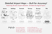 Airport Maps Bundle SVG Vector Files, a Transportation Illustration by AdrianDragne (Thumbnail 5 of 9)