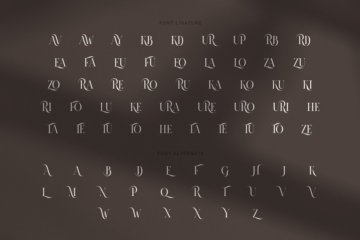 Ronza Elegant Serif Font, a Serif Font by Graphicxell (Photo 8 of 8)
