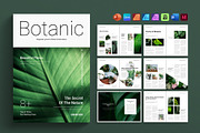 Botanic Green Nature Magazine, a Magazine Template by DesignCrest (Thumbnail 1 of 14)