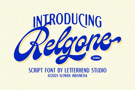 Relgone Script, a Script Font by Letterhend Studio