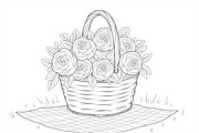Floral Bouquet Line Art Set, an Illustration by BIPLOB EXPERT (Thumbnail 3 of 9)