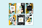 30 templates with abstract flowers., a Decorative Illustration by Nadia Grapes (Thumbnail 5 of 6)