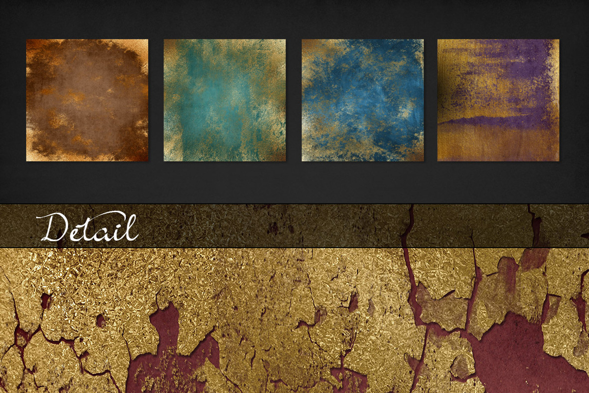 Distressed Gold Textures, a Texture Graphic by Digital Curio