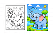 Cute Jungle Animals Coloring Book, an Animal Illustration by Ink Gallery (Thumbnail 6 of 8)