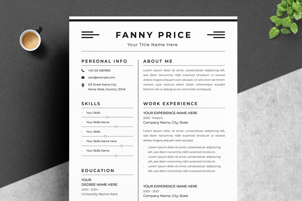 Sleek & Simple CV Layout, a Resume Template by ResumeInventor (Photo 4 of 7)
