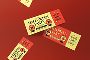 Yellow Gothic Halloween Party Ticket, a Flyer Template by graphicook (Thumbnail 2 of 3)
