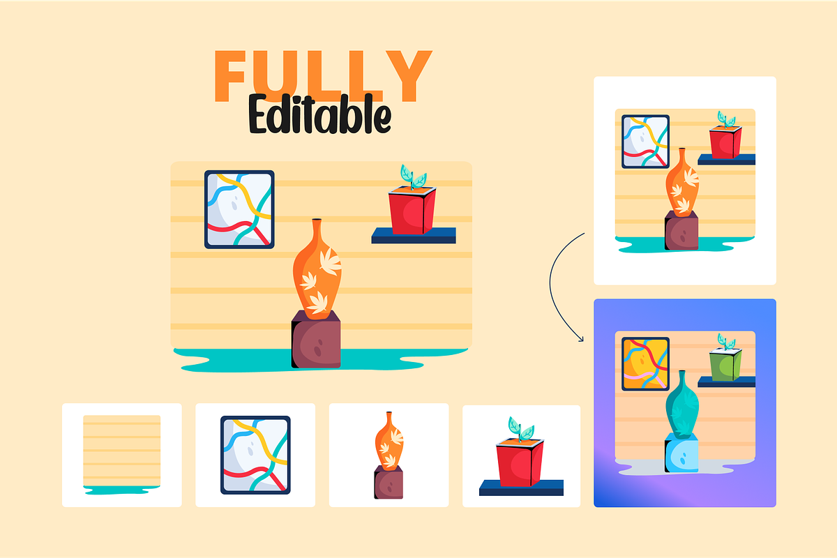 Animated Art Gallery Icons, a Duotone Icon by Prosymbols (Photo 4 of 9)