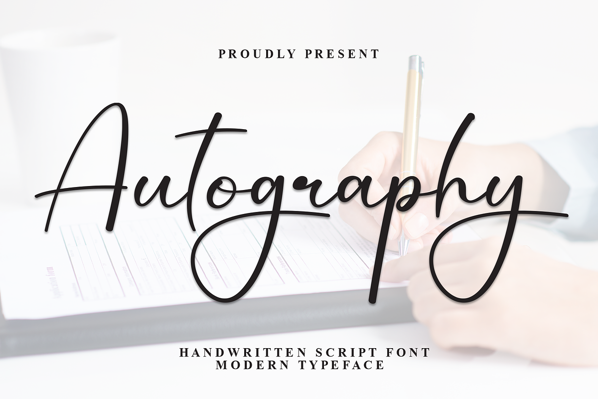 Autography | Script Font, a Handwritten Font by Scratchones (Photo 1 of 8)
