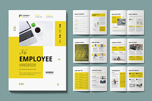 HR Employee Handbook Template Layout, a Brochure Template by MightyDesign