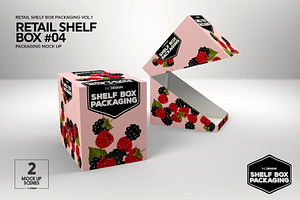 Retail Shelf Box 04 Packaging Mockup