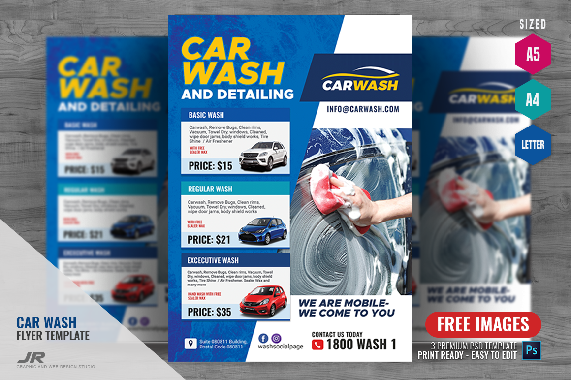 Car Wash Promotional Flyer | Flyer Templates ~ Creative Market