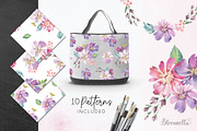 Watercolour Flowers Pink Florals, a Decorative Illustration by Bloomella (Thumbnail 5 of 8)