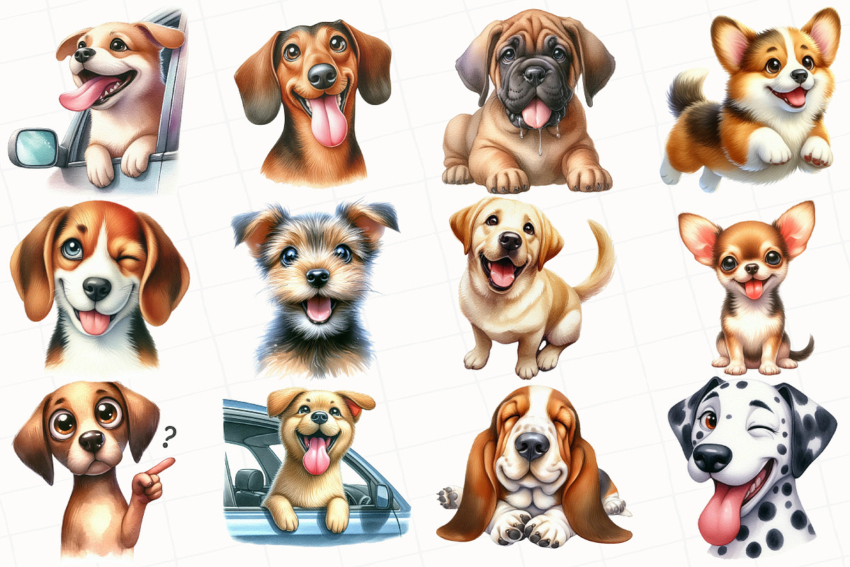Funny Dog Sublimation  Clipart, an Illustration by OK Design (Photo 4 of 5)