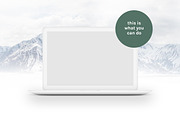 MacBook™ Mockup w/ Photo Background, a Mac Mockup by eppearance (Thumbnail 3 of 5)