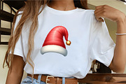 Watercolor Christmas Hat Clipart, an Illustration by CrexoraLab (Thumbnail 4 of 5)