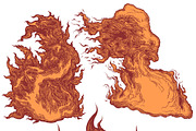 Design set Flame. Vector engraving, an Object Graphic by Vector Engraving (Thumbnail 2 of 5)