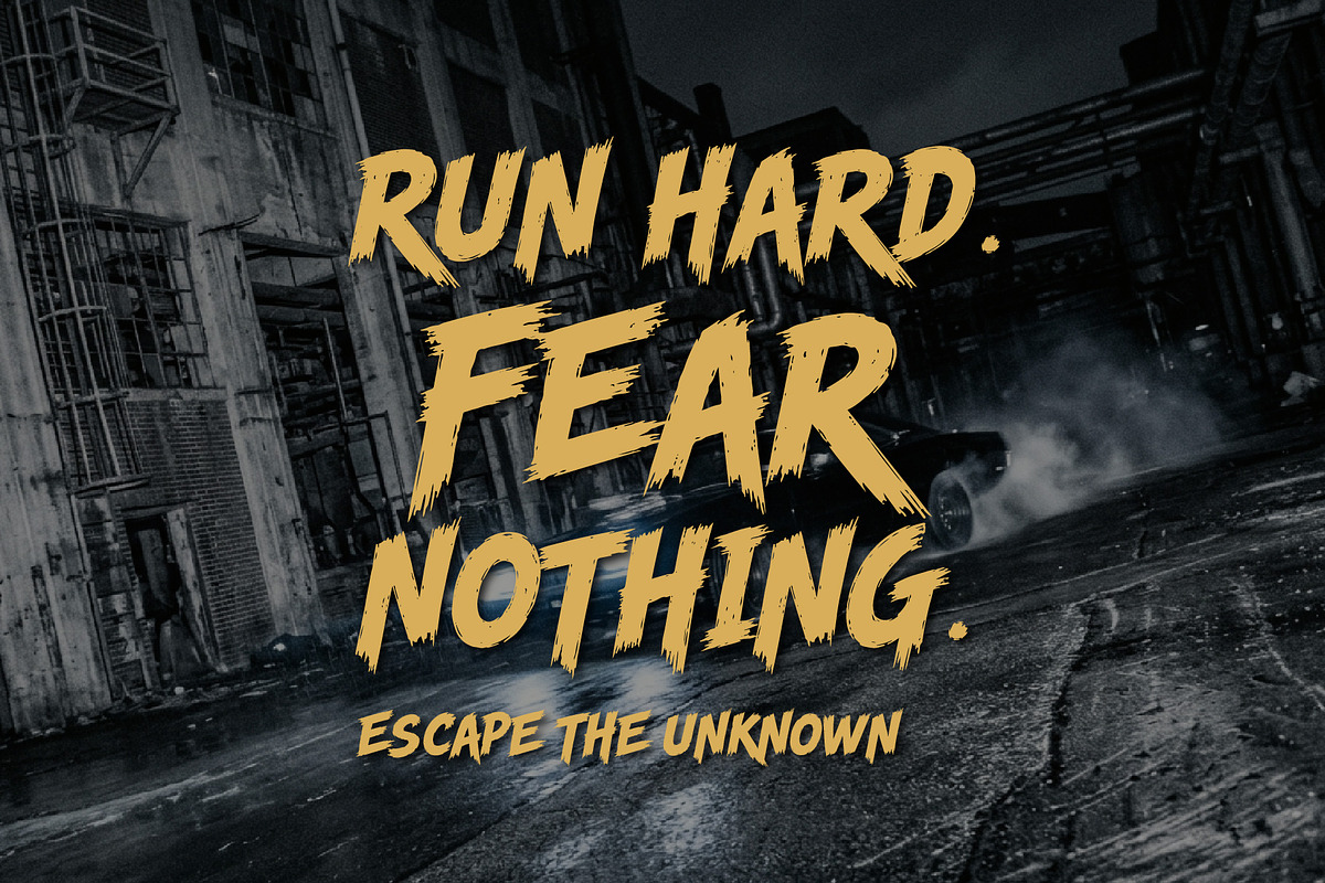 Runster Dread - Raw Intense Font, a Handwritten Font by HypeWorksCo (Photo 13 of 16)
