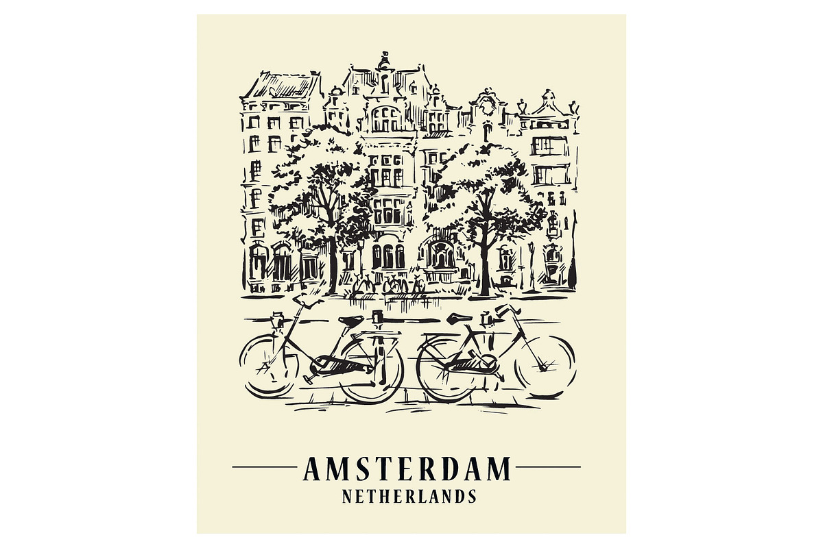 Amsterdam Hand Drawn Sketches, an Illustration by Penndpaper (Photo 9 of 16)