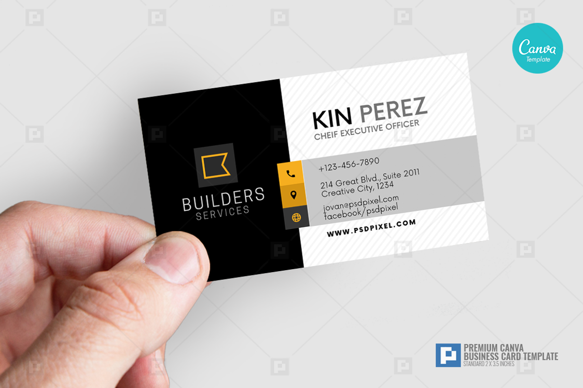 Construction Canva Business Card 11, a Business Card Template by PSDPixel (Photo 4 of 4)