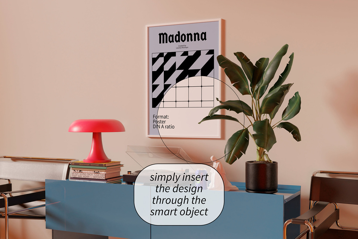 Framed Poster Mockup Bundle MADONNA, a Household Mockup by Bonumo (Photo 8 of 10)