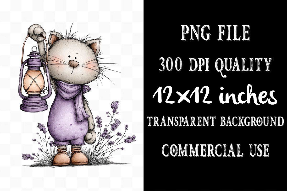 Cute Kitten StoryBook Clipart Design, a Seasonal Illustration by Designking (Photo 4 of 5)
