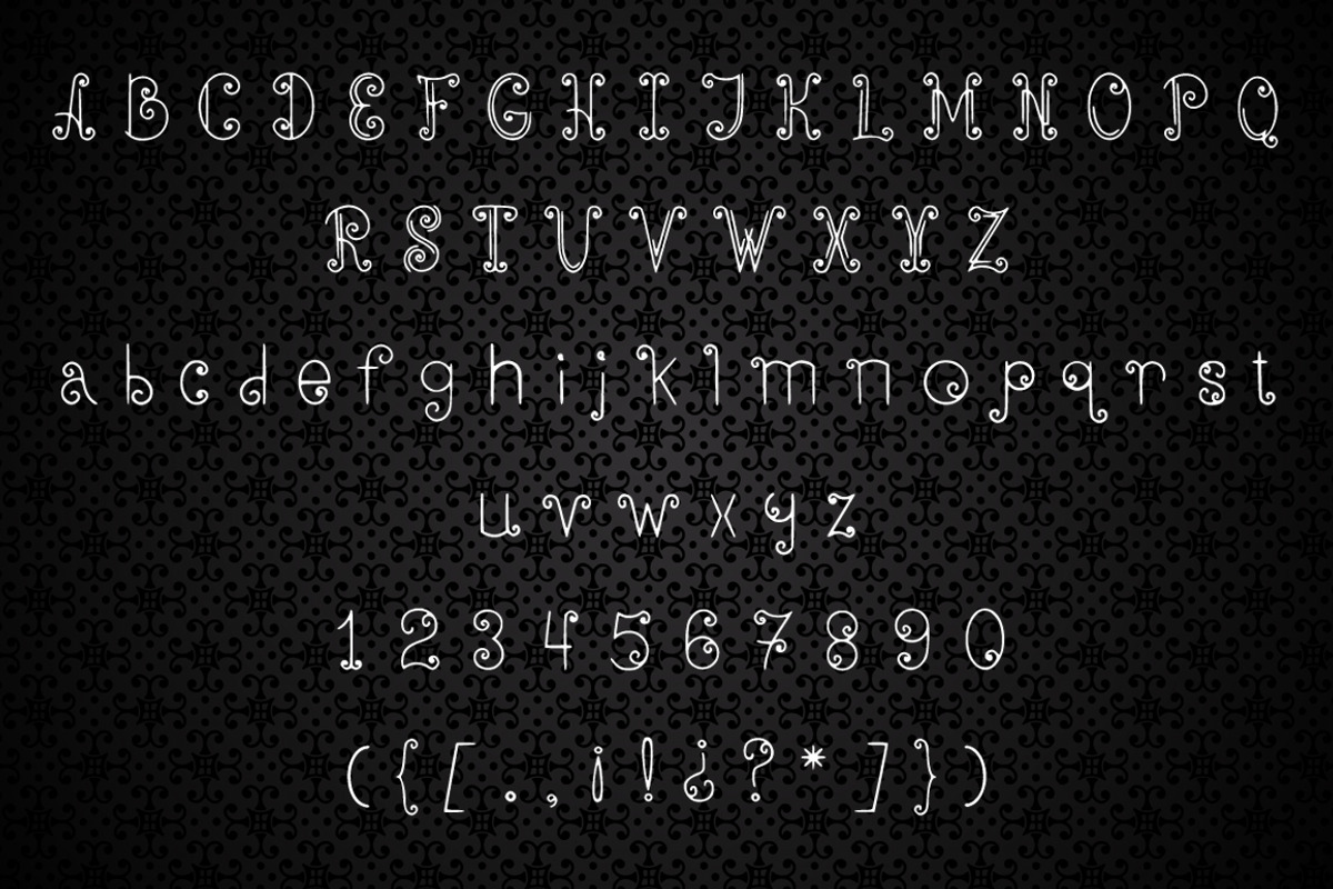 ElfLine decorative style font preview 6
