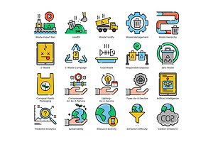 80 Circular Economy Icons