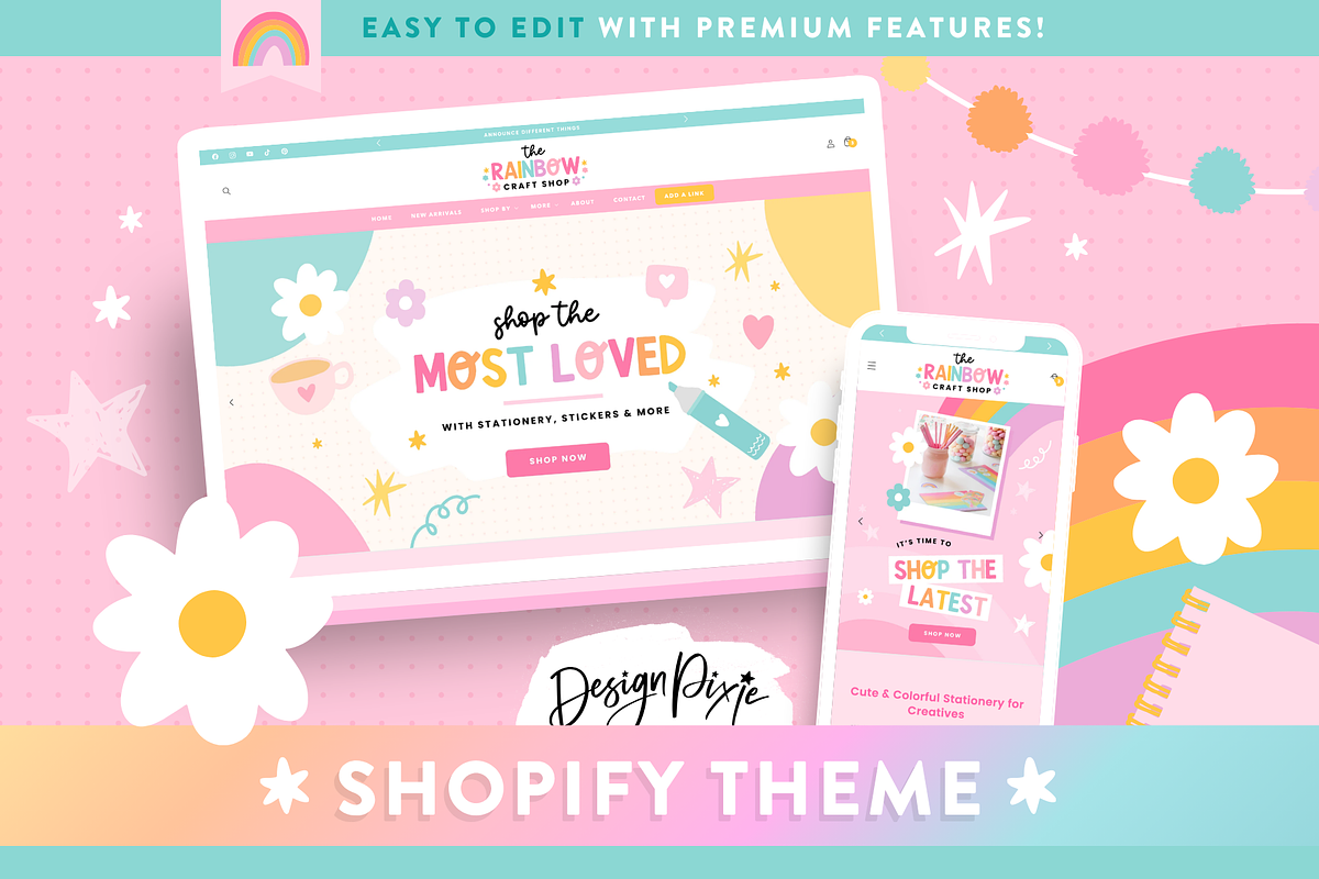 Rainbow Shopify Theme for Craft, a Shopify Template by Design Pixie (Photo 1 of 11)