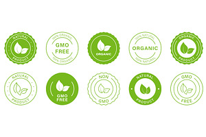 Gmo Free Silhouette Icons, an Object Illustration by Vector Creator