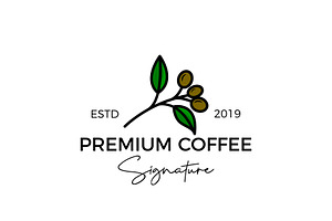 Coffee Leaf Logo Design