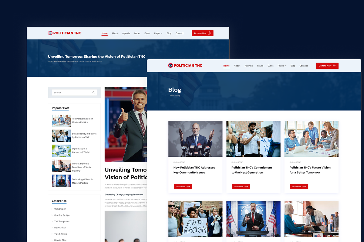 Politician - Political HTML Template, a HTML Template by TNCFlow (Photo 3 of 5)
