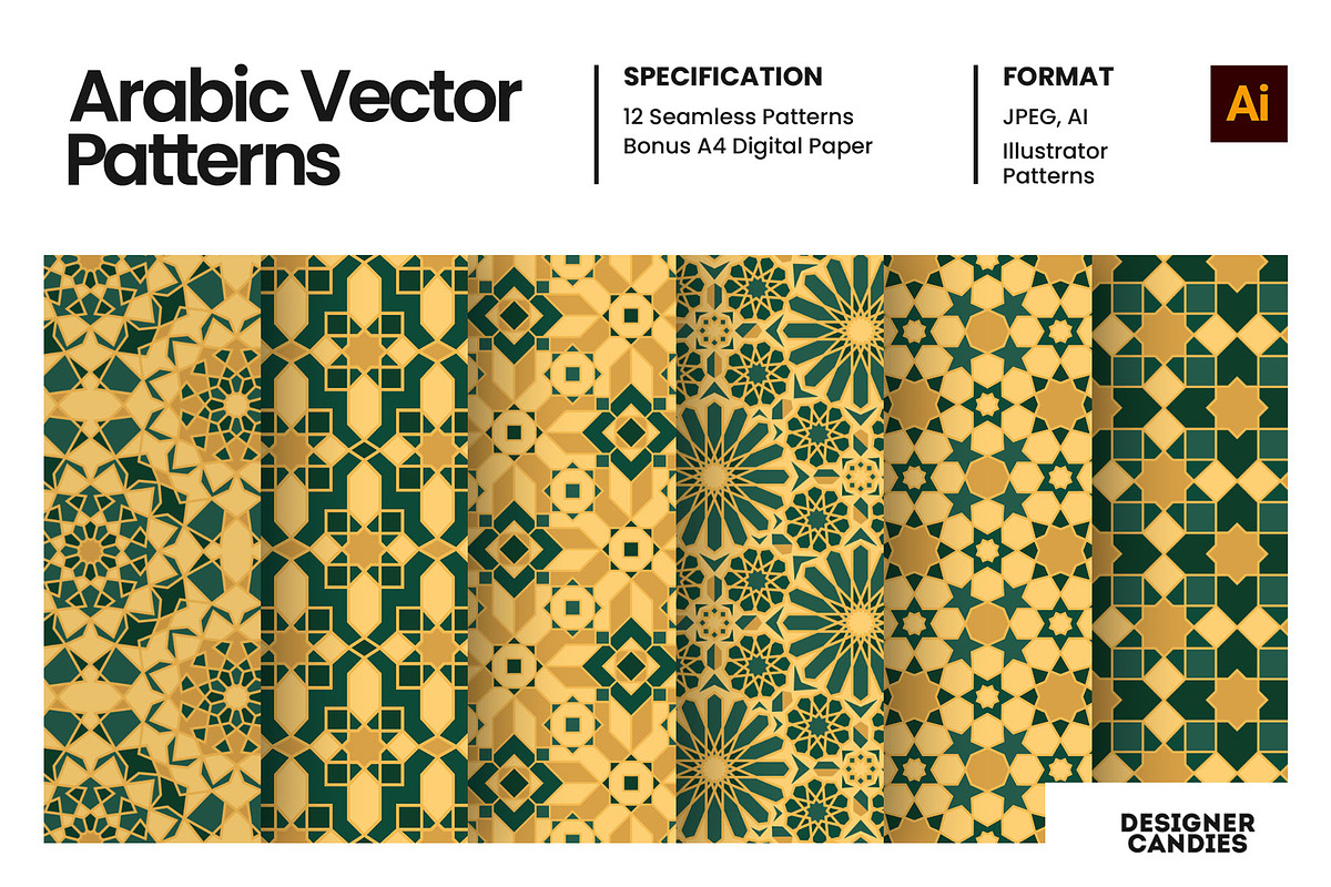 Arabic Patterns, an Object Graphic by DesignerCandies