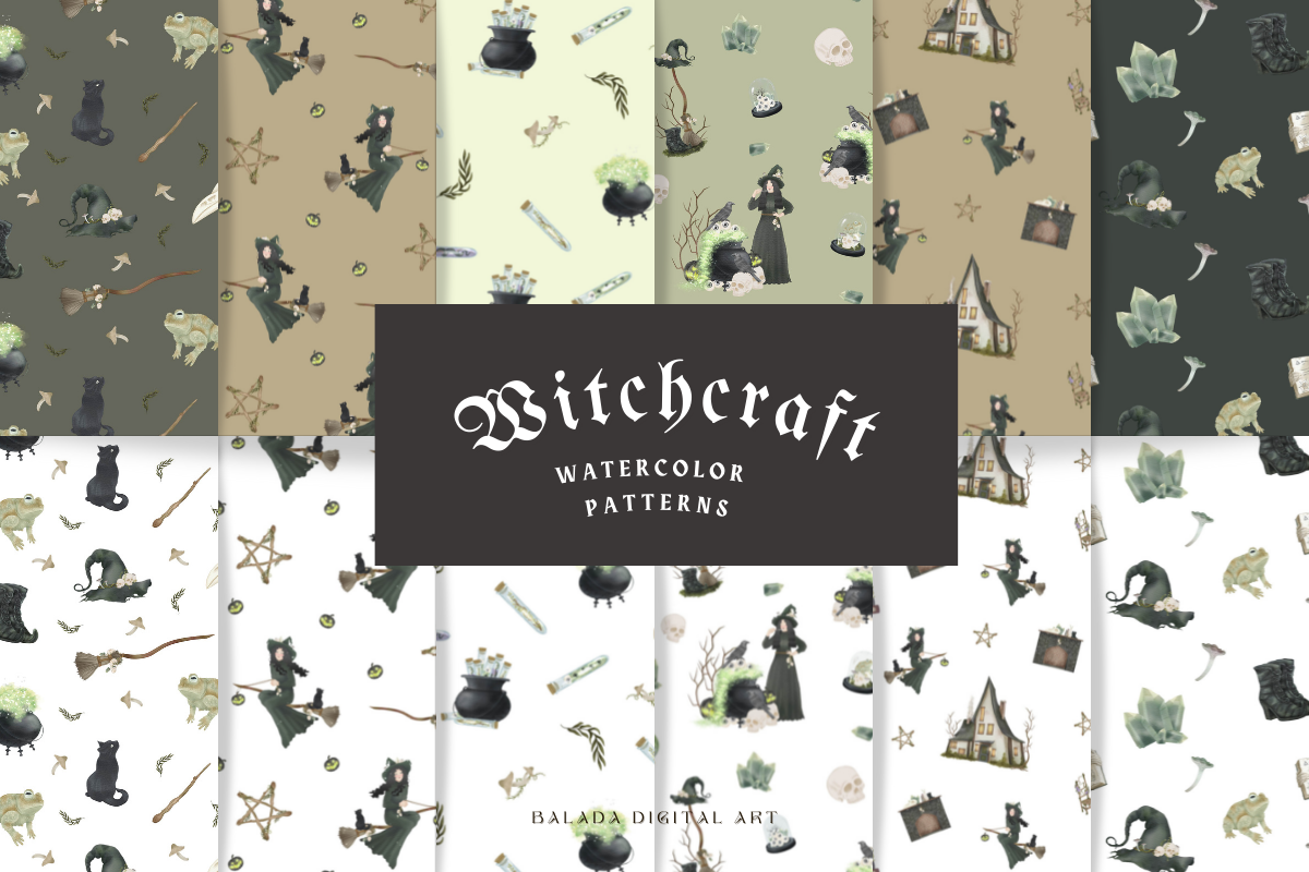 Halloween Witch clipart bundle, an Illustration by Balada Digital Art (Photo 12 of 22)