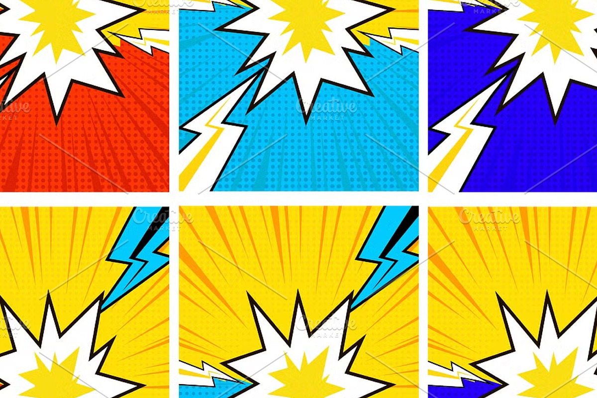 Multicolor Comic Book Cover EPS, a Background Graphic by TrueVector