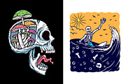 25 in 1 Bundle - Skull Illustrations, a Person Illustration by gunaonedesign (Thumbnail 19 of 21)