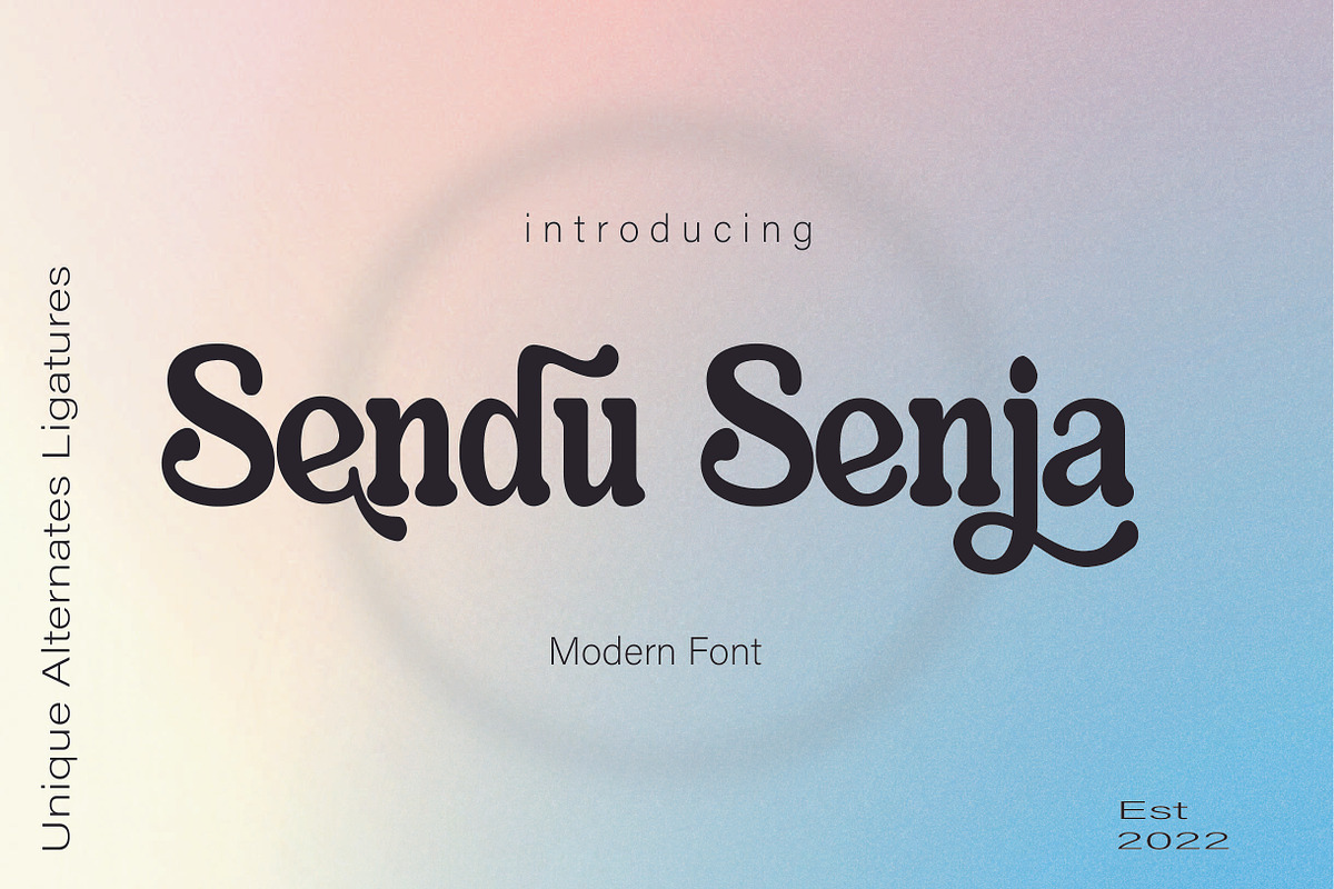 Sendu Senja, a Sans Serif Font by AleraStudio (Photo 1 of 5)