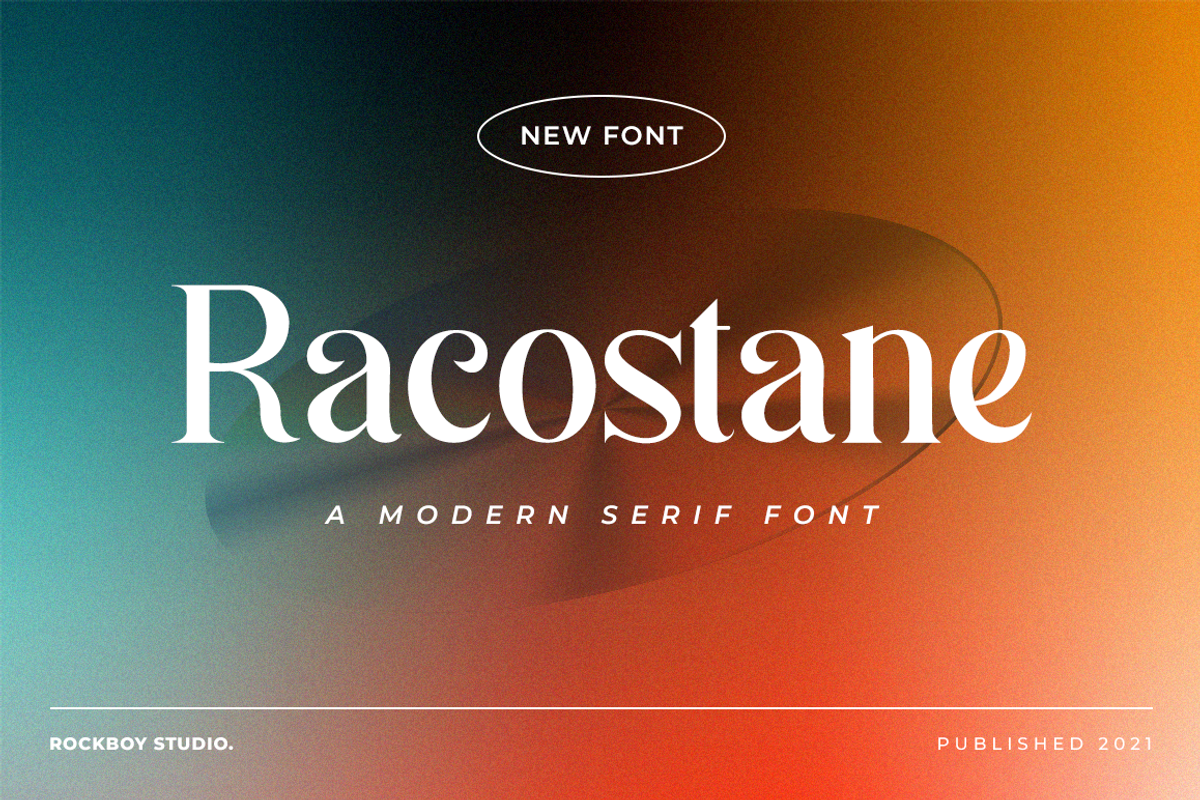 Racostane - Fashion Font, a Serif Font by RockboyStd (Photo 1 of 12)