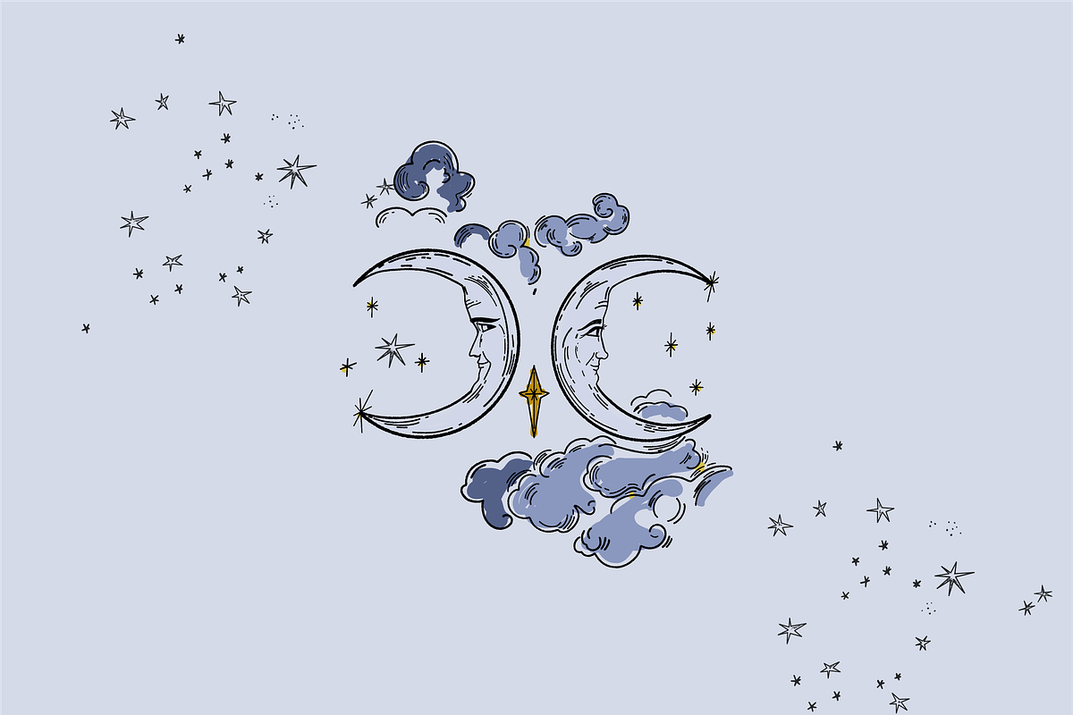 Whimsical Celestial Curtain Frames, a Decorative Illustration by Summer Nightingale Art (Photo 10 of 12)