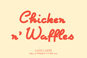 Lucky Cafe: A Retro Script Font, a Script Font by DeliFreshTypeCo. (Thumbnail 6 of 6)