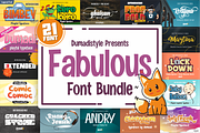 Fabulous font Bundle, a Script Font by Dumadistyle (Thumbnail 1 of 15)