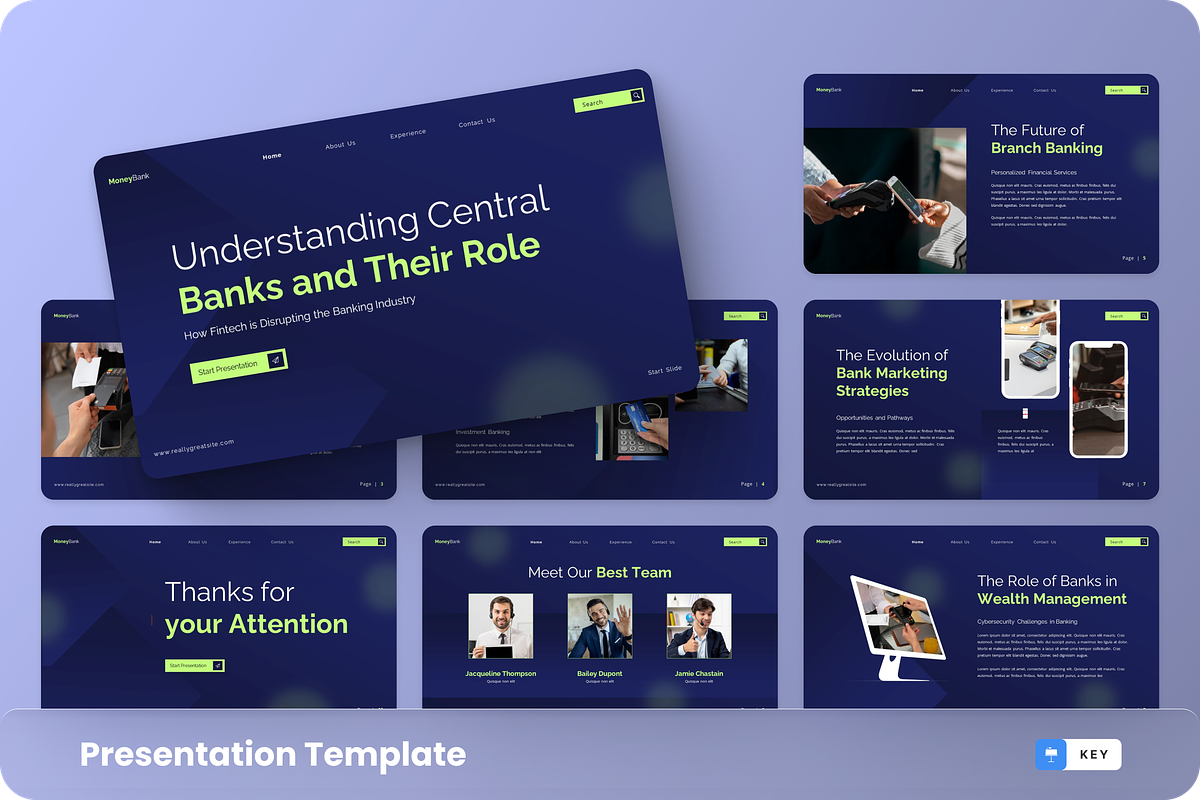Money Bank - Bank Keynote Template, a Presentation Template by GraphauseProject (Photo 1 of 6)