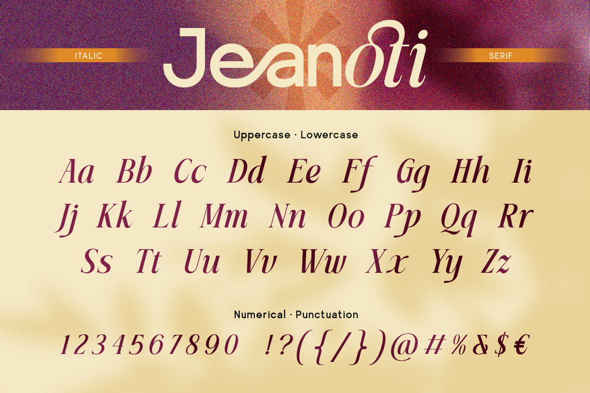 Jeanoti, a Sans Serif Font by Burntilldead (Photo 7 of 12)