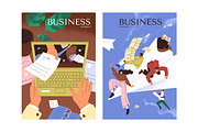 Business processes posters set, a Finance Illustration by PaperTrident (Thumbnail 3 of 3)