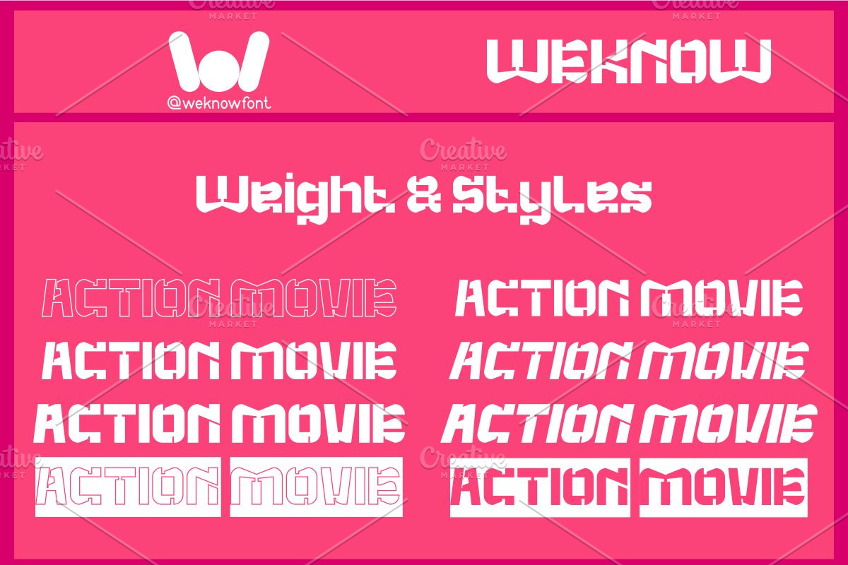 Action Movie font, a Font by weknow (Photo 8 of 8)